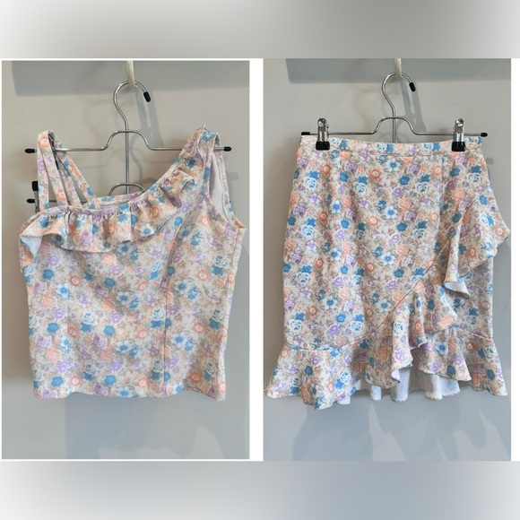 Floral Ruffle Two-Piece Set, professional custom made. - Picture 2 of 15